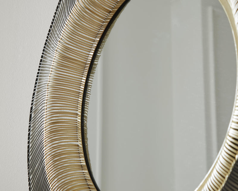 Dallmen Black/Gold Finish Accent Mirror - A8010407