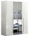 Dama Bianca 4 Door Glass Doors Wardrobe White - i23984 - Lara Furniture