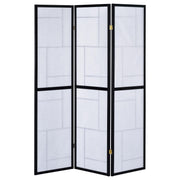 Damis 3-Panel Room Divider Folding Shoji Screen Black - 900102