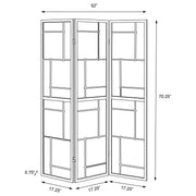 Damis 3-Panel Room Divider Folding Shoji Screen Black - 900102