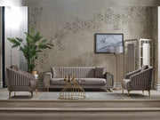 Damla Ser Convertible Sofa in Beige - 200-SER-DAM-VELVET260-3