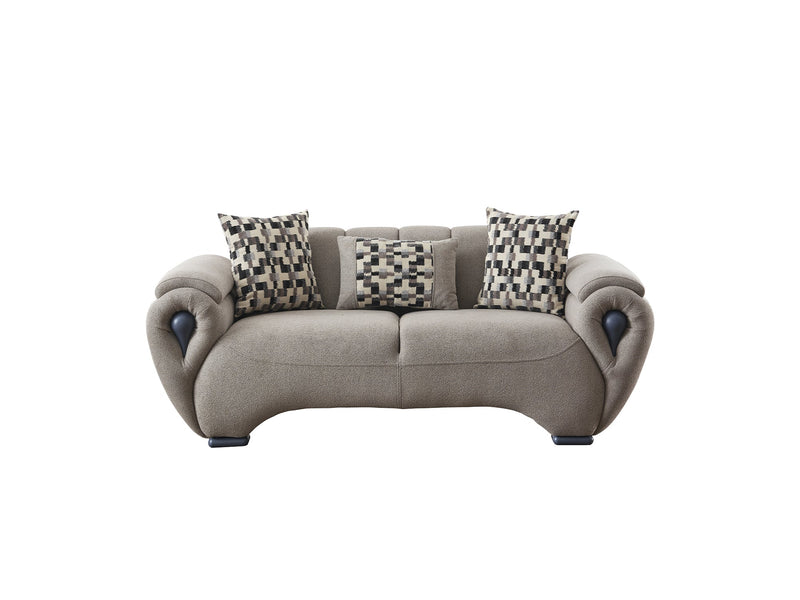 Damla Stationary Loveseat Cream in Cream - 101-DAM-GIR08-2