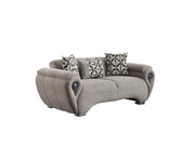 Damla Stationary Loveseat Cream in Cream - 101-DAM-GIR08-2