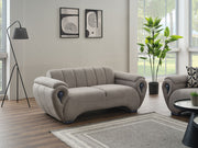Damla Stationary Loveseat Cream in Cream - 101-DAM-GIR08-2