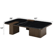 Dana Coffee Table w/Natural Marble - LV04595