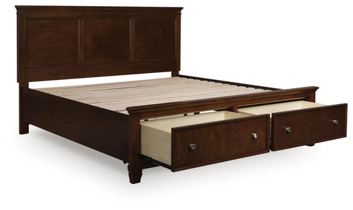 Danabrin Brown King Panel Storage Bed - B685B18