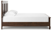 Danabrin California King Panel Bed with Mirrored Dresser and Chest in Brown - PKG015191