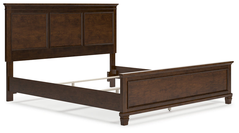 Danabrin California King Panel Bed with Mirrored Dresser, Chest and 2 Nightstands in Brown - PKG015189