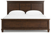 Danabrin California King Panel Bed with Mirrored Dresser, Chest and 2 Nightstands in Brown - PKG015189