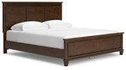 Danabrin California King Panel Bed with Mirrored Dresser, Chest and 2 Nightstands in Brown - PKG015189
