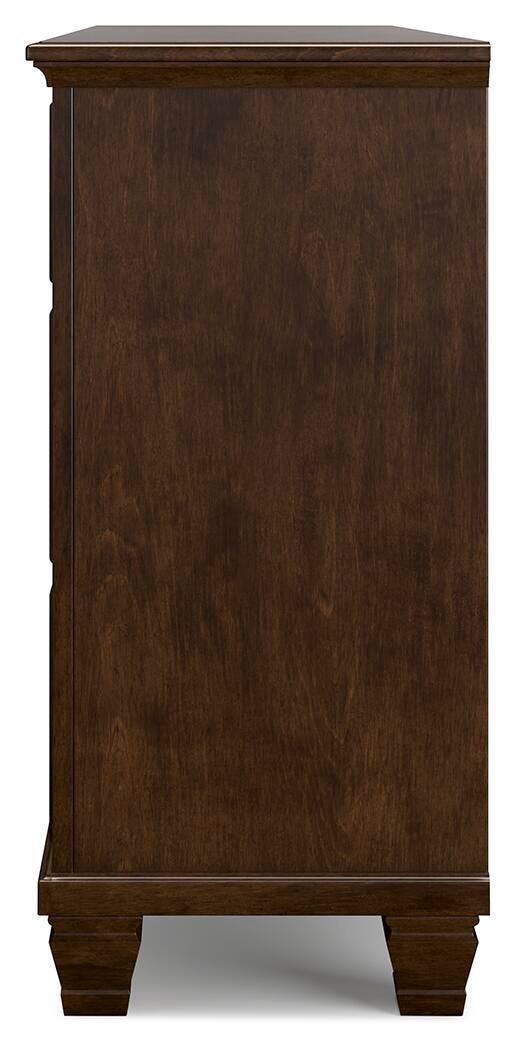 Danabrin California King Panel Storage Bed and Dresser in Brown - PKG023947