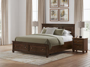 Danabrin California King Panel Storage Bed, Dresser and Mirror in Brown - PKG023948