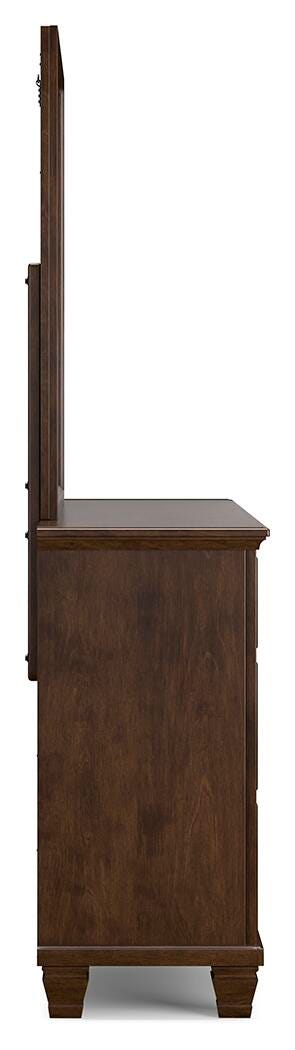 Danabrin California King Panel Storage Bed, Dresser and Mirror in Brown - PKG023948