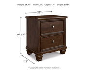 Danabrin California King Panel Storage Bed, Dresser and Nightstand in Brown - PKG023950