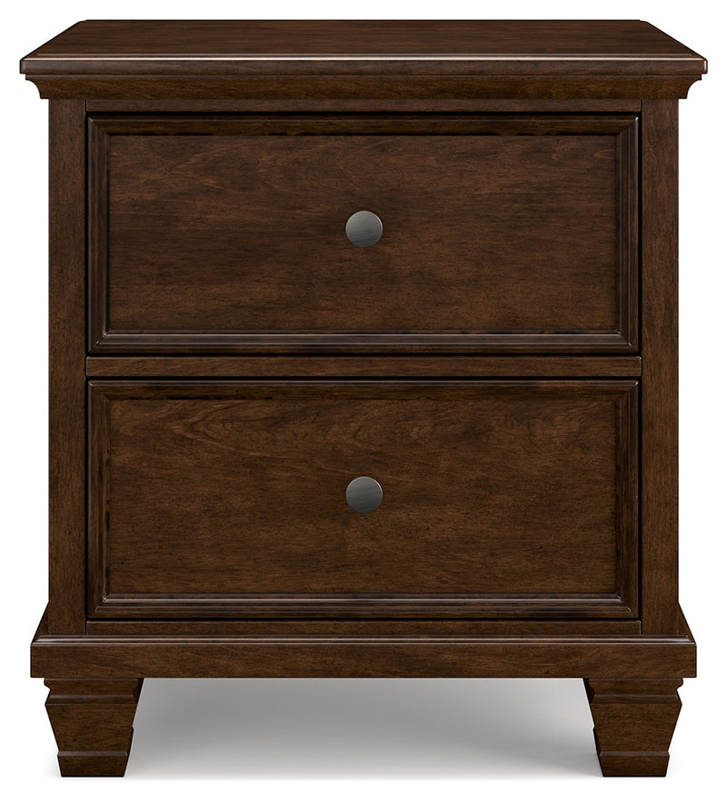 Danabrin Full Panel Bed with Mirrored Dresser, Chest and 2 Nightstands in Brown - PKG015201