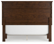 Danabrin Queen Panel Bed with Mirrored Dresser and Chest in Brown - PKG015179