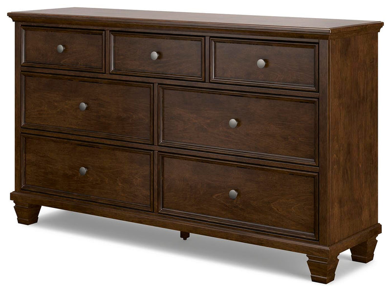 Danabrin Queen Panel Storage Bed and Dresser in Brown - PKG023937