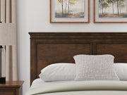 Danabrin Queen Panel Storage Bed, Dresser and Mirror in Brown - PKG023938