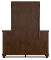 Danabrin Queen Panel Storage Bed, Dresser and Mirror in Brown - PKG023938