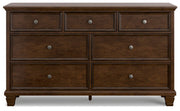 Danabrin Queen Panel Storage Bed, Dresser and Nightstand in Brown - PKG023940
