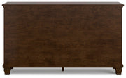 Danabrin Queen Panel Storage Bed, Dresser and Nightstand in Brown - PKG023940