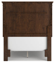 Danabrin Twin Panel Bed with Mirrored Dresser, Chest and 2 Nightstands in Brown - PKG015195