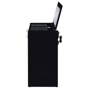 Danbury 3-drawer Makeup Vanity & Stool Set Black High Gloss - 930209