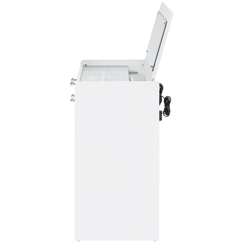 Danbury 3-drawer Makeup Vanity & Stool Set White High Gloss - 930208