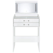 Danbury 3-drawer Makeup Vanity & Stool Set White High Gloss - 930208