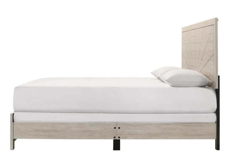Dania - Cream Panel Twin Bed - B378-T-Bed