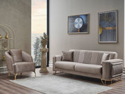 Dante Chair in Beige - 200-SER-DAN-VELVET260-B