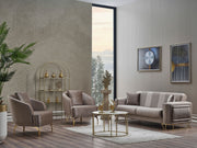 Dante Chair in Beige - 200-SER-DAN-VELVET260-B