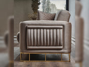 Dante Convertible Loveseat in Beige - 200-SER-DAN-VELVET260-2