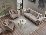 Dante Convertible Sofa in Beige - 200-SER-DAN-VELVET260-3