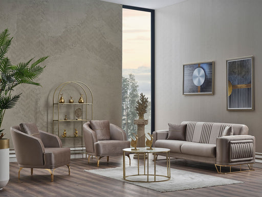 Dante Convertible Sofa in Beige - 200-SER-DAN-VELVET260-3