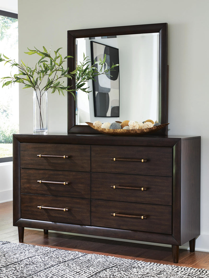 Dantenton Merlot Dresser and Mirror - B611B1
