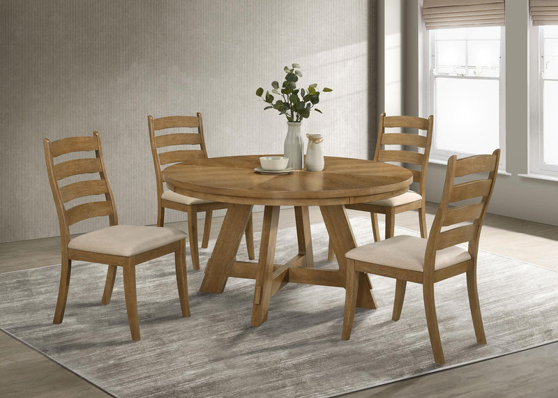 Danvers Wood Dining Side Chair Brown Oak (Set of 2) - 109152