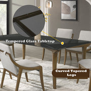 Danzel Dining Table w/Glasss Top - DN06150