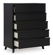 Danziar Black Slat Panel Bedroom Set from Ashley - Lara Furniture
