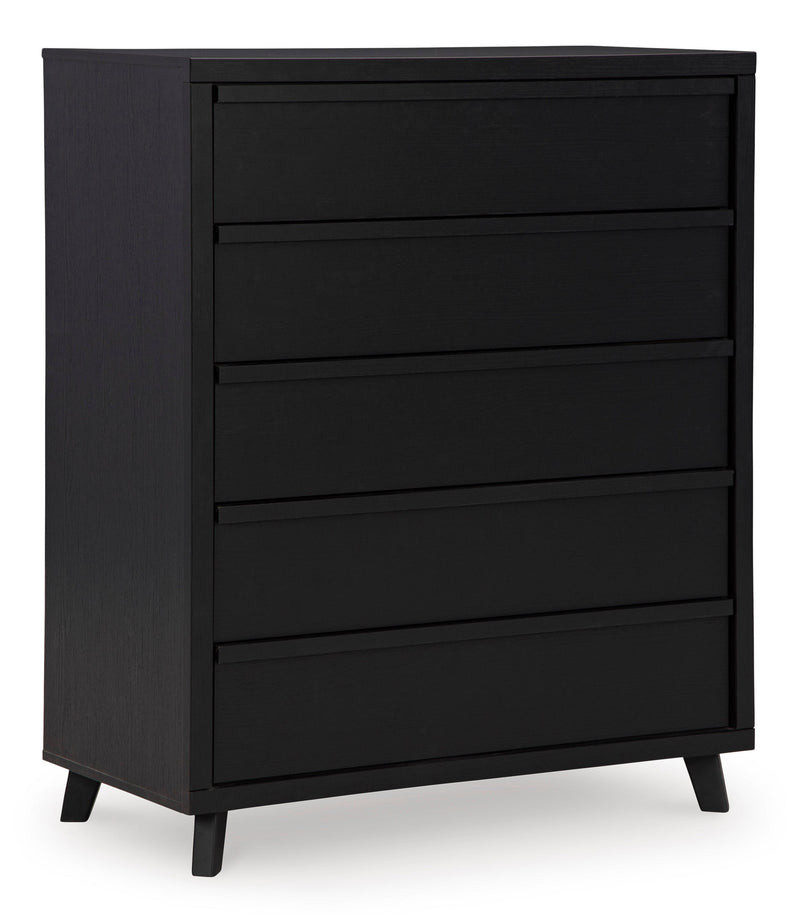 Danziar Black Slat Panel Bedroom Set from Ashley - Lara Furniture