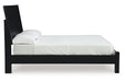 Danziar Black Queen Platform Bed - Gate FurnitureQueen Bed
