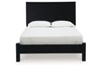 Danziar Black Queen Platform Bed - Gate FurnitureQueen Bed