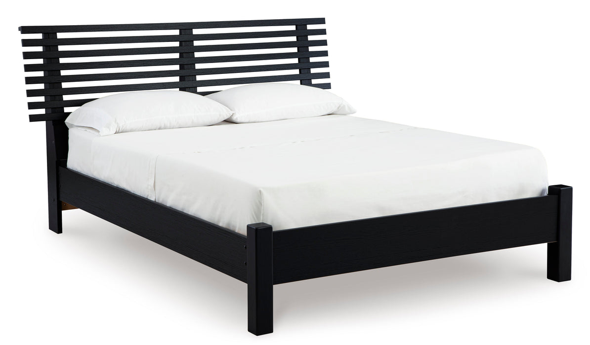 Danziar Black Slat Bedroom Set - Gate FurnitureBedroom Set