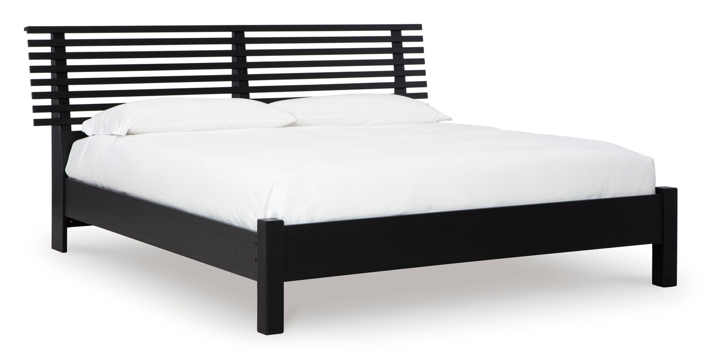 Danziar Black Slat Bedroom Set - Gate FurnitureBedroom Set