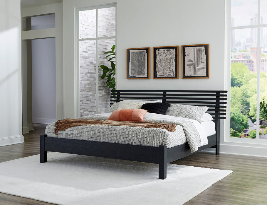 Danziar Black Slat Bedroom Set - Gate FurnitureBedroom Set