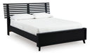 Danziar Black Slat Panel Bedroom Set - Gate FurnitureBedroom Set