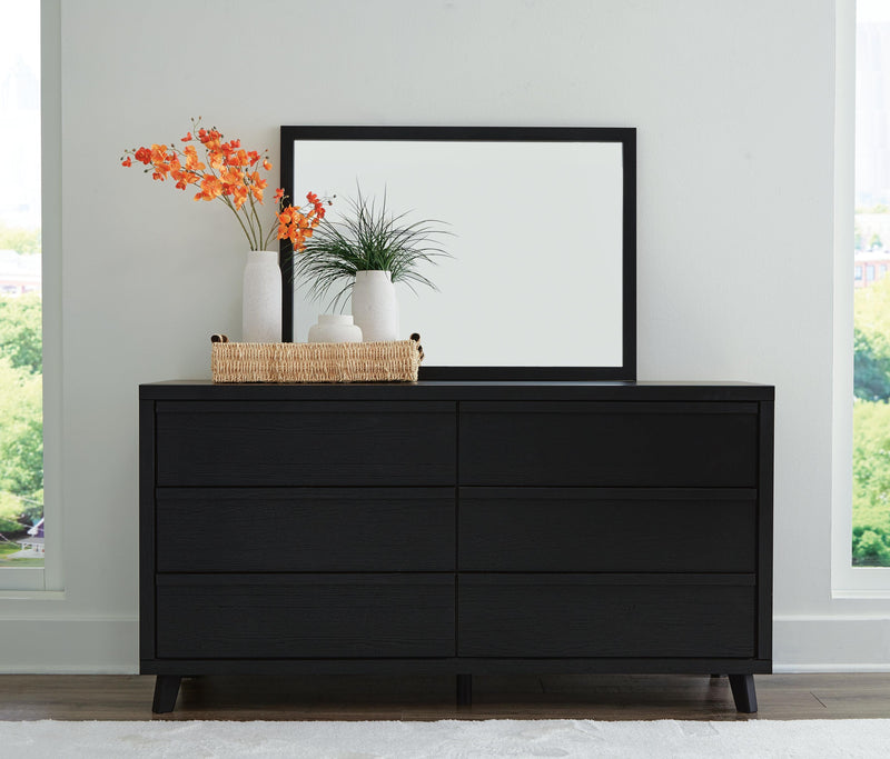Danziar Full Panel Platform Bed, Dresser and Mirror - B1013B22