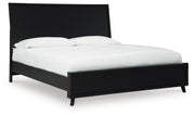 Danziar King Panel Bed, Dresser, Mirror and Chest in Black - PKG015917