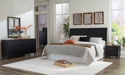 Danziar Queen Panel Headboard with Mirrored Dresser and Chest in Black from Ashley - Lara Furniture