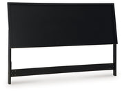 Danziar Queen Panel Headboard with Mirrored Dresser and Nightstand in Black from Ashley - Lara Furniture